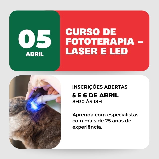 curso de fototerapia para veterinários