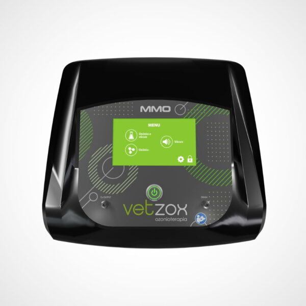 Equipamento gerador de ozônio VETZOX para tratamentos veterinários com display touchscreen
