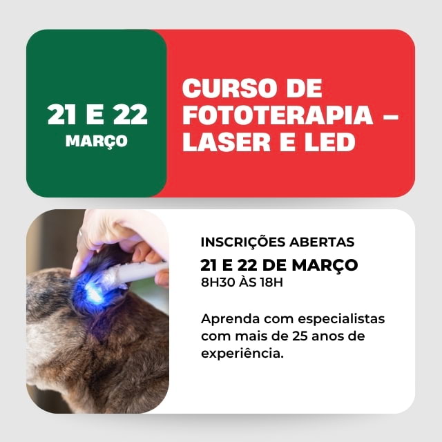 Curso de Fototerapia Veterinária - LASER e LED