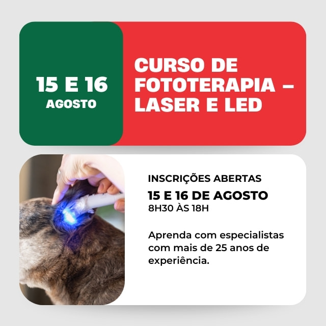 Cartaz do Curso de Laserterapia Veterinária